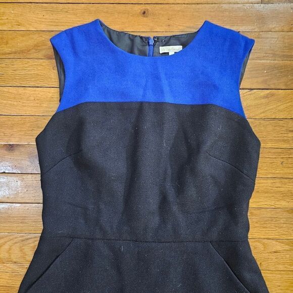 Shoshanna Blue and Black Midi Dress - Picture 5 of 7